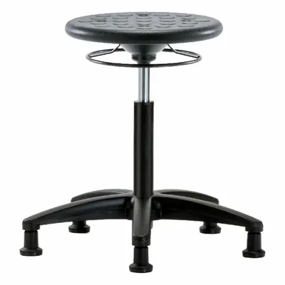 OEM Stool: Polyurethane, Ht Range 18 in to 25 1/2 in, 13 in Seat Wd, 13 in Seat Dp - Polyurethane Lab Stools