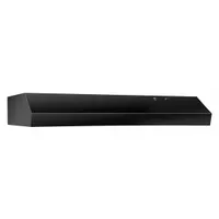 Range Hood: Convertible Exhaust/Recirculation, 30 in Wide, Black, Steel Housing, 220 cfm, 8 sones (MPN FCVW3052AB)