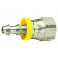 Push-On Hose Fitting: Hose Barb x UNF, 3/8 in x 3/8 in Fitting Size, Male x Female, Swivel, Straight (MPN 2880609SS)