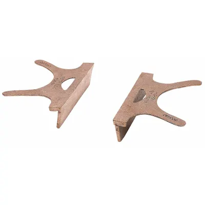 WILTON 404-3 Hammer-On Vise Jaw Caps, Copper, 3 in Vise Jaw Width