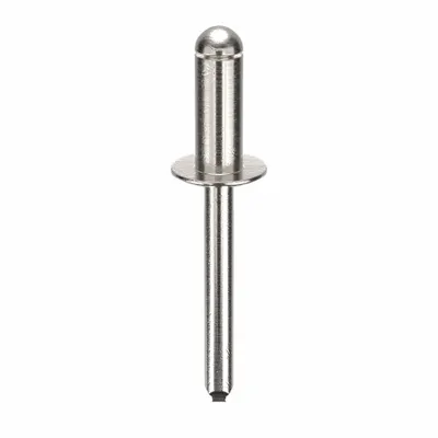 POP AVDEL Domed-Head Blind Rivet, 0.249" Dia, 1 34/37" L, 100 PK - Domed-Head Blind Rivets