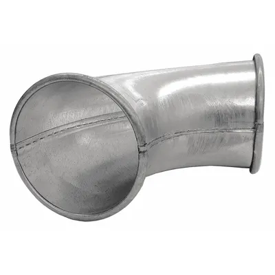 NORDFAB 45 Degree Elbow: Steel, For 7 in Duct Dia, 9 3/4 in Overall Lg, 45° Angle - Elbows