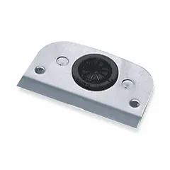 Rectangular aluminum floor box cover with a brushed silver finish. Designed for above-floor electrical installations, providing access to power, data, or AV connections in commercial and industrial environments.