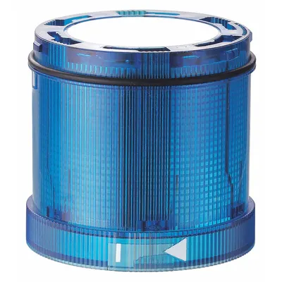 WERMA Tower Light Module: Flashing/Strobe, 24V DC, Blue, 70 mm Overall Dia - Flashing Light Modules