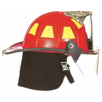 FIRE-DEX Fire Helmet: Red, Fiberglass, Traditional Rear Brim, Chin Strap, 6 pt Ratchet (MPN 1910H253)