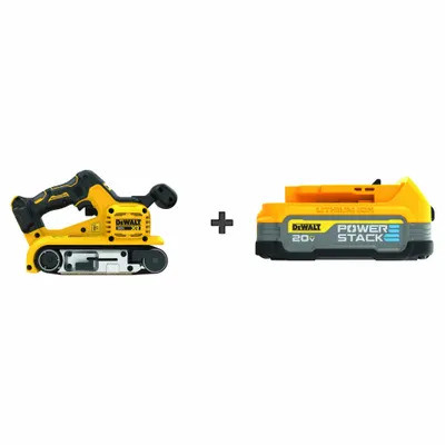 DEWALT Cordless Belt Sander: 20V MAX*, Battery Included, 3 in Belt Wd, 21 in Belt Lg - DEWALT Cordless Belt Sanders