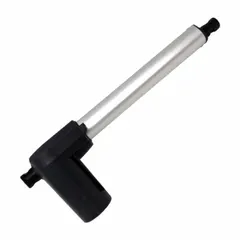 Plastic actuator in black finish for healthcare bed height adjustment. Compatible with Span America QD2000 systems. Metal/plastic construction with black/silver color.