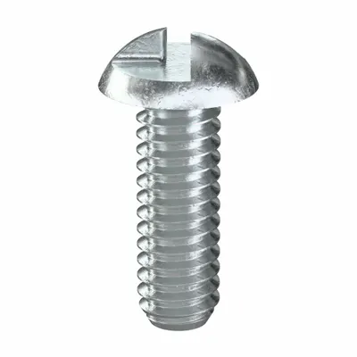 TAMPER-PRUF SCREW Tamper Resistant Screw: 1/4"-20 Thread Size, 3/4 in Lg, Steel, Zinc-Plated - Round Head Tamper-Resistant Machine Screws