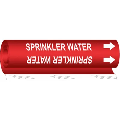 BRADY Sprinkler Water Wrap-Around Pipe Marker - Sprinkler Water Wrap-Around Pipe Markers