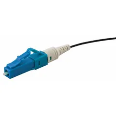 LC type simplex fiber optic connector rated OS2 for single-mode applications. Blue housing. Supplied in a 12-pack. Used for terminating single-mode fiber optic cables in structured cabling systems.