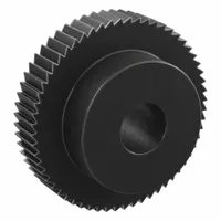 Ratchet Gear: 3.14 Pitch, 60 Teeth, 15 mm Bore Dia, Black Oxide-Coated Steel, 60 mm Outside Dia (MPN SRTB1-60)