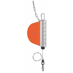 This general purpose tool balancer suspends and counterbalances handheld tools up to 11 lb, reducing operator fatigue. It features a nylon construction and a 9.74 ft cable length. Suitable for use in assembly lines and workshops where tools need to be kept within easy reach.