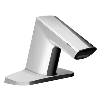 SLOAN Bathroom Sensor Faucet: BASYS, Cast Zinc, Chrome Finish, Single-Post, Battery - Single-Post Sensor Bathroom Faucets