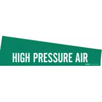 Pipe Marker: High Pressure Air, Green, White, Fits 8 in and Larger Pipe O.D., 1 Pipe Markers, 5 PK (MPN 7136-1HV-PK)