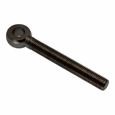 AMPG Fixed Rod End: Steel, Black Oxide, 120 mm Hole Center-to-End Lg, Left Hand - Steel Male Threaded Fixed Rod Ends