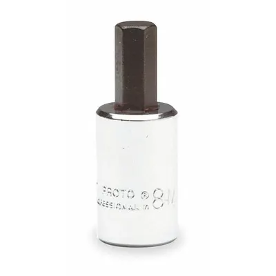 PROTO Socket Bit: 3/8 in Drive Size, Hex Tip, 1/8 in Tip Size, 1 13/16 in Overall Lg - Hex Bit Sockets
