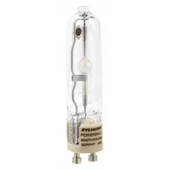 This 20-watt metal halide lamp features a T4 shape and a 2-pin GU6.5 base. It operates at 95 volts with a color temperature of 3000K, producing warm white light. Suitable for accent and display lighting in commercial and hospitality environments.