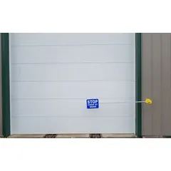Aluminum bracket for mounting 12 in x 15 in signs. Used in railroad and industrial environments to display warning or informational signage. Bracket connection type secures sign to stand.