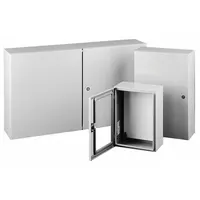 HOFFMAN Enclosure: Steel, 12 in x 12 in x 6 in, NEMA 12/13/4, Solid Cover, Hinged, Powder Coated (MPN CSD12126LG)