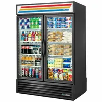 TRUE REFRIGERATION Refrigerated Merchandiser: 78 1/2 in x 54 1/8 in x 32 1/8 in, Black, Swing (MPN GDM-49RL-HC~TSL01)