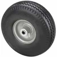 MARASTAR Flat-Free Wheel: 10 5/16 in Wheel Dia., 3 1/4 in Wheel Wd, Polyurethane, 4 in Hub Lg, Steel (MPN 00015)