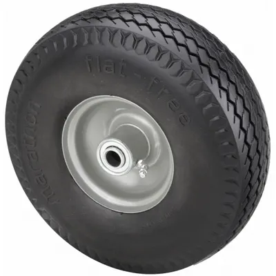 MARASTAR Flat-Free Wheel: 10 5/16 in Wheel Dia., 3 1/4 in Wheel Wd, Polyurethane - Flat-Free Polyurethane Foam Wheels