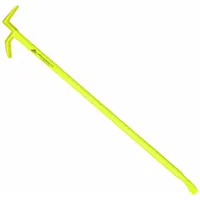 The LEATHERHEAD TOOLS NYHL-4 is a New York Hook forcible entry tool with a round, 48-inch carbon steel handle. It is used in firefighting and rescue operations for pulling ceilings, prying doors, and breaching walls. This tool does not include a strap