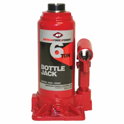 AMERICAN FORGE & FOUNDRY Bottle Jack: Steel, Mechanical, 6 ton Load Capacity - High-Clearance Bottle Jacks