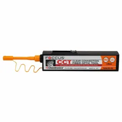 One-push fiber optic connector cleaner for LC/MU connectors with a straight, fixed tip. Provides up to 800 cleaning cycles, suitable for cleaning connector end-faces in data centers, telecom networks, and industrial environments.