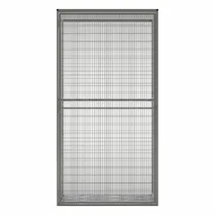 Wire mesh bulk storage locker starter for organizing and securing inventory in industrial storage areas. Includes two side panels and a padlock hasp for security. Measures 48 inches wide, 25 inches deep, and 93 inches high, 1 unit wide.