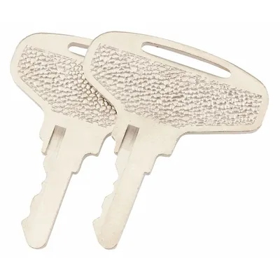 TENNANT Ignition Key: Steel, 1 1/4 in Overall Wd, Silver, ATLV4300 - Replacement Parts for Floor Cleaning Machines