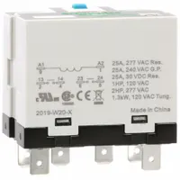 SCHNEIDER Enclosed Power Relay: Socket Mounted, 25 A Current Rating, 24V DC, DPST-NO, M Socket (MPN 725BXXBM4L-24D)