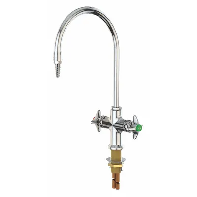 INSTOCK Laboratory Faucet: Faucet, Single-Post, For Cold Water/Hot Water Media - Single-Post Laboratory Faucets