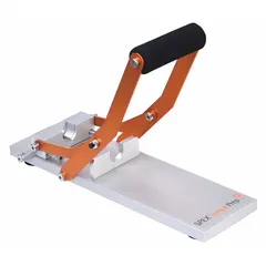 Metal tool for removing end plugs from small grinding vials. Features a lever for mechanical advantage. Used in laboratory sample preparation to safely extract plugs without damaging vials.