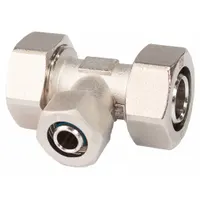 RAPIDAIR Compression Tee Fitting: 31/32 in OD 31/32 in OD 31/32 in OD Fitting Size, Reducer, Brass (MPN M8014)