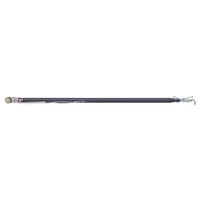 Steel downrod for ceiling fans, 36 inches long and 1 inch wide, finished in black. Includes 67-inch lead wires for electrical connection. Used to extend fan drop from mounting bracket for proper airflow clearance in rooms with high or sloped ceilings