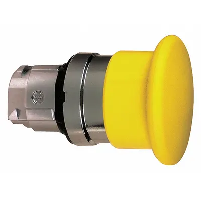 SCHNEIDER Mushroom Head Push Button: 22 mm Mounting Size, Metallic - Mushroom-Head Push-Button Operators