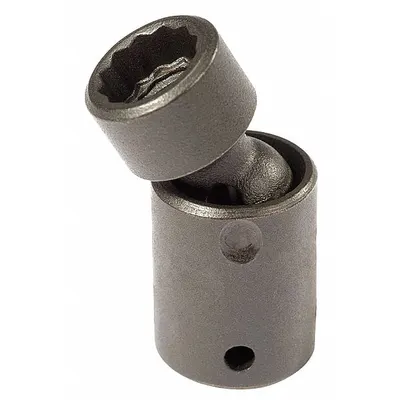 PROTO Impact Socket: 13 mm Socket Size, 12-Point, Std, Black Oxide, Not Tether Capable - 1/4" Drive Metric Flex Impact Sockets