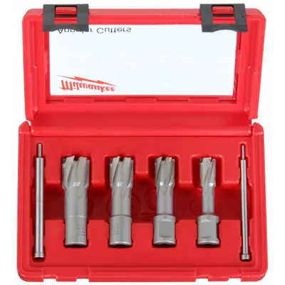 MILWAUKEE Annular Cutter Set: 1 3/8 in Max Cutting Dp, Pilot Pin Included - Annular Cutter Sets