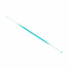This blue polystyrene inoculating loop has a 203 mm overall height. It is used for transferring microbial cultures onto inoculation plates or Petri dishes in laboratory settings.