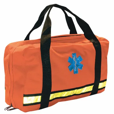EMI Response Bag: 16 in L x 9 1/2 in W x 7 in D, Cordura, Orange, 11-20 in/21-30 in - Medical Briefcase-Style Bags