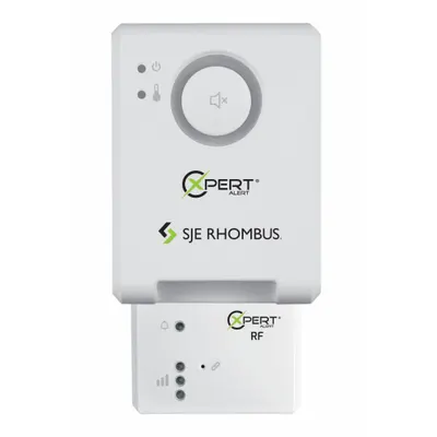 SJE-RHOMBUS High Water Alarm: High Level, 3.7V DC, Auto, 80 dB, Audio/Visual, 2 Alarm Inputs - Wi-Fi Enabled Liquid-Level Alarms