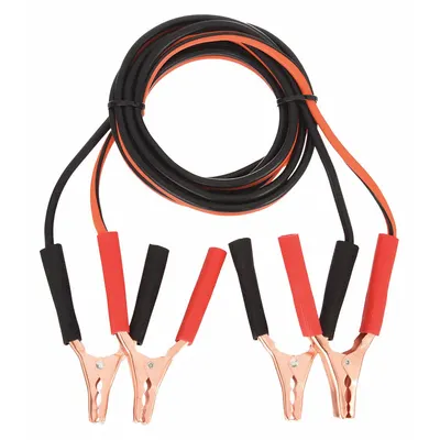 WESTWARD Booster Cable: Crimped, 8 AWG, Spring Clamp Grip, 12 ft Cable Lg - Clamp Jumper Cables