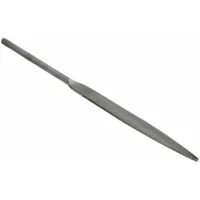 Rectangular standard needle file, 5 1/2 in length, 3/16 in width, 3/64 in thickness, Type 2. Used for precision filing and finishing in metalworking, toolmaking, and die work, suitable for shaping slots, grooves, and internal corners