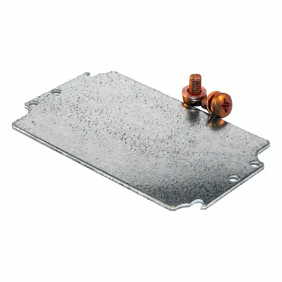 HAMMOND Inner Panel: Back Panel Panel, 4.47 in Overall Ht, 2.74 in Overall Wd, Steel - Interior Mounting Panels