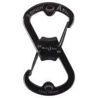 S-Biner Key Clip: 3 1/4 in Key Ring Dia, Stainless Steel, Black, 1 3/4 in Overall Wd (MPN SBO-03-01)