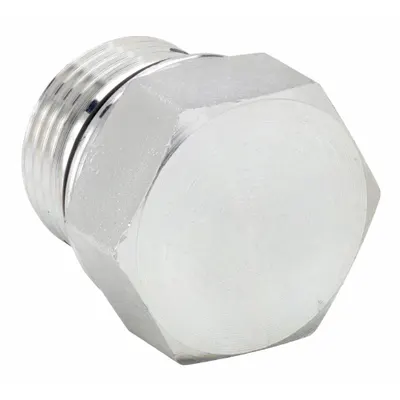 PARKER M27P87OMNS Steel Threaded Plug, 27 mm, 6000 psi - Hydraulic Threaded Extreme-Pressure Pipe Fittings