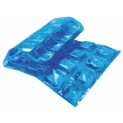 This flexible gel ice pack is designed for cold therapy applications in industrial first aid, medical facilities, and sports medicine. It provides reusable cooling to help reduce swelling and pain. The pack measures 19 inches in length, 7 3/4 inches in width, and 1/4 inch in thickness, and is blue in color.