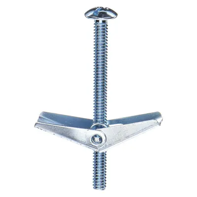 OEM Standard Toggle Bolt, 1/4"-20 x 3 in, Steel, Zinc Plated, 50 PK - Standard Toggle Bolts