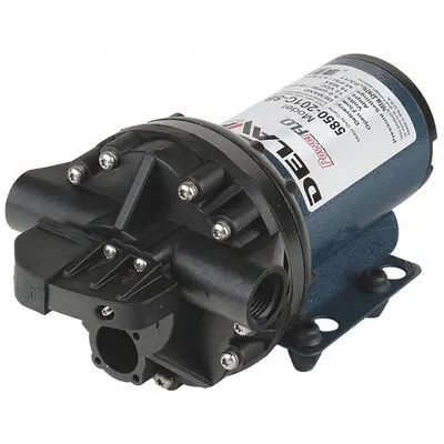DELAVAN AG PUMPS Diaphragm Pump: Electric, 5850-201C-SB, Demand Pressure Switch, Polypropylene - On-Demand Electric Sprayer Pumps